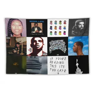 Funny Tapestry Drake Album Puzzle 60*40 inch Hippie Hanging Tapestries Wall Hanging Art Decoration for Living Room Bedroom
