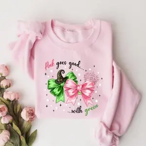 Wicked Pink Goes Good With Green Sweatshirt, Wizard of Oz Fan Shirt, Changed For Good Sweatshirt, Wicked Musical Movie Shirt, Xmas Fan Gift