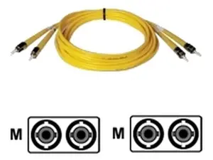 TRIPP LITE Fiber Optic Duplex Singlemode Network Cable, 2m (6ft), 8.3/125 Zipcord Fiber, FDDI and OFNR Rated, PVC Jacket, Tech Accessory, Model N352-02M