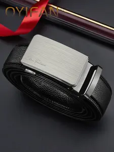 Men's Business Fashion Letter Design Belt, Automatic Buckle Belt, Casual Waistband for Jeans Trousers, Fashion Belt for Party, Daily Clothing Decor