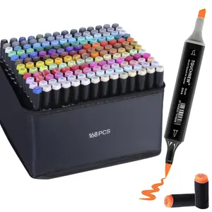 168/80/60/30 Colors Colored Brush Markers, 168/80/60/30pcs Dual Tip Artist Brush & Chisel Tip Sketch Art Markers, Aesthetic School Supplies, Art Materials