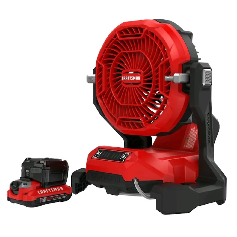 7.5-in Battery-Powered Cordless Portable Fan - Small Size Outdoor Misting Cooling Device for Hikes, Outdoor Enthusiasts