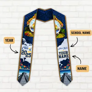 Customized Honduras Graduation Sash 2026, Honduran American Flag Graduation Stole 2026