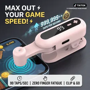 Rechargeable Wireless Auto Screen Tapper, Built-in Battery Auto Clicker Compatible with iOS and Android Phones, Hands-Free Tapping Tool for Live Streaming, Gaming, Likes and Various Reward Tasks