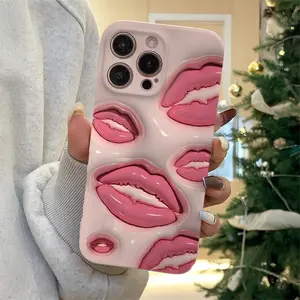 Shocking Lip Shape Tpu Phone Case for iPhone 6/7/8/x/XS/XR/XS Max, Anti-Drop Shockproof Full Cover, Gift for Women and Girls