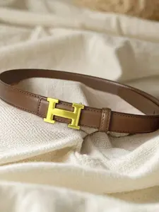 Unique Design Women's Belt, Simple Luxury Matching Outerwear and Dress, All-Season Letter Pattern, No Ca Prop 65, Elegant Accessory