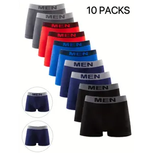 10-Pack  Seamless Men'S Boxer Briefs Sexiness Men's Underwear Natural Fabric
