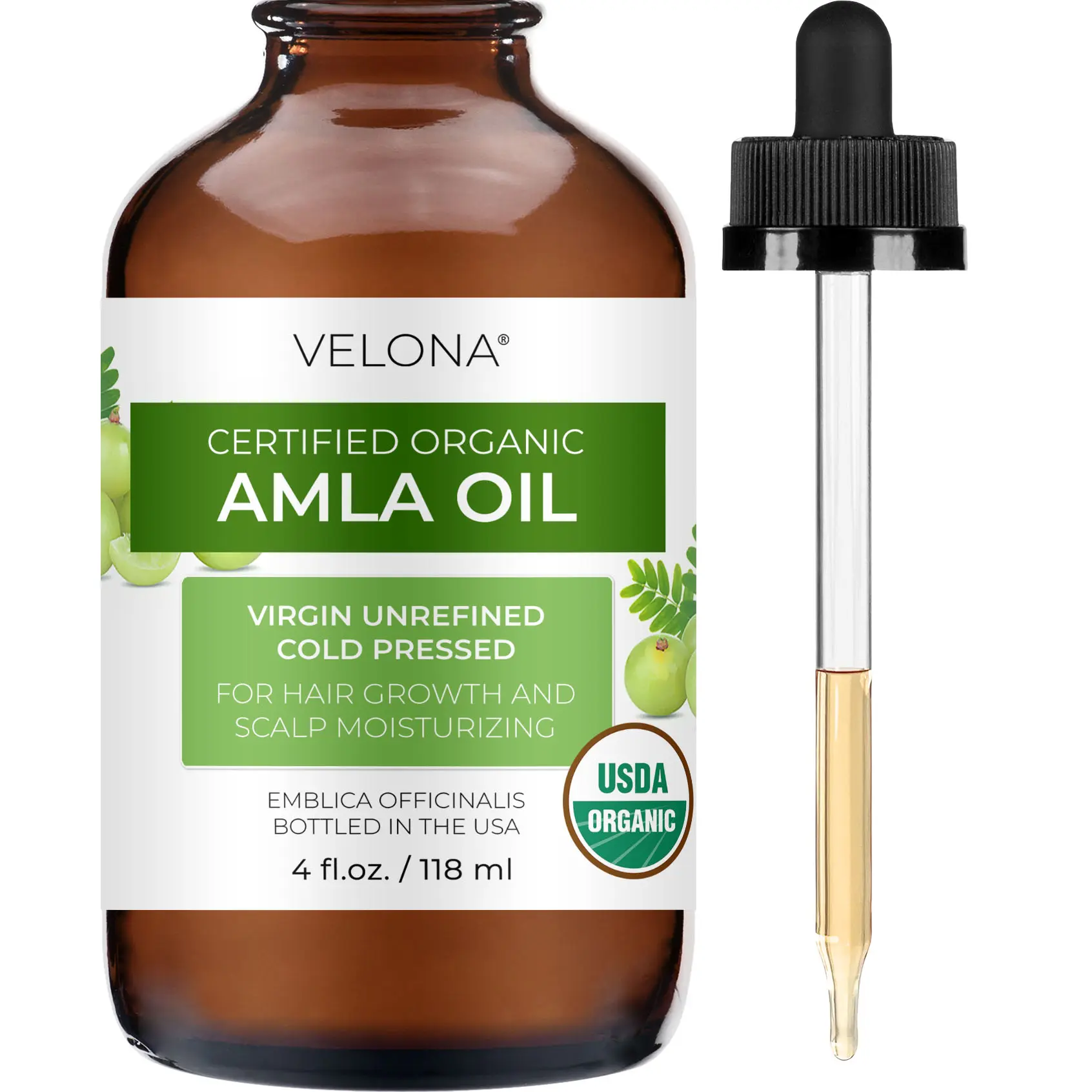 velona Amla Oil USDA Certified Organic - 4 Fl Oz | 100% Pure and Natural  Carrier Oil | Extra Virgin, Unrefined, Cold Pressed - TikTok Shop