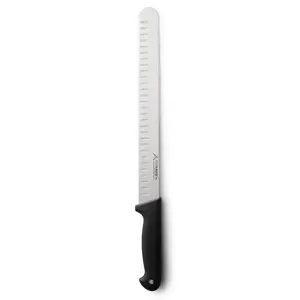 CatCora Granton Slicer Knife, Professional 12-Inch German Steel Blade For Slicing Meat and Poultry, and Cutting Produce, Ergonomic Soft-Grip Handle, NSF-Certified Kitchen Knife