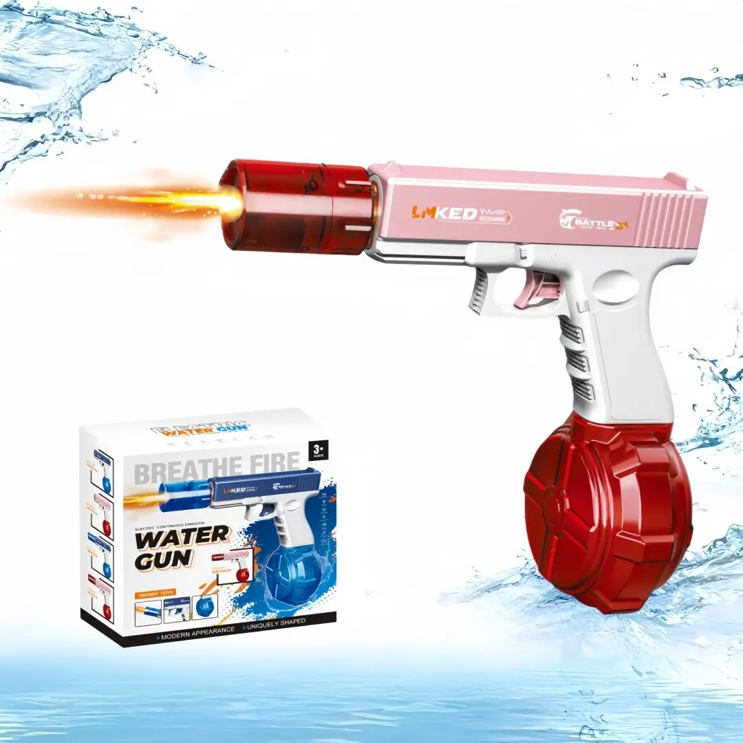 LED Electric Toy Water Gun Squirt Guns with Light Effects, Safe Outdoor Toy for Adults and Kids, Rechargeable, Summer Pool Party Gift