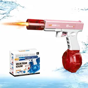 LED Electric Toy Water Gun Squirt Guns with Light Effects, Safe Outdoor Toy for Adults and Kids, Rechargeable, Summer Pool Party Gift
