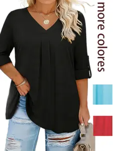 Autumn Winter New Arrival Plus Size Women's Clothing Top, Casual Fashionable Design, Comfortable & Stylish for Daily Wear