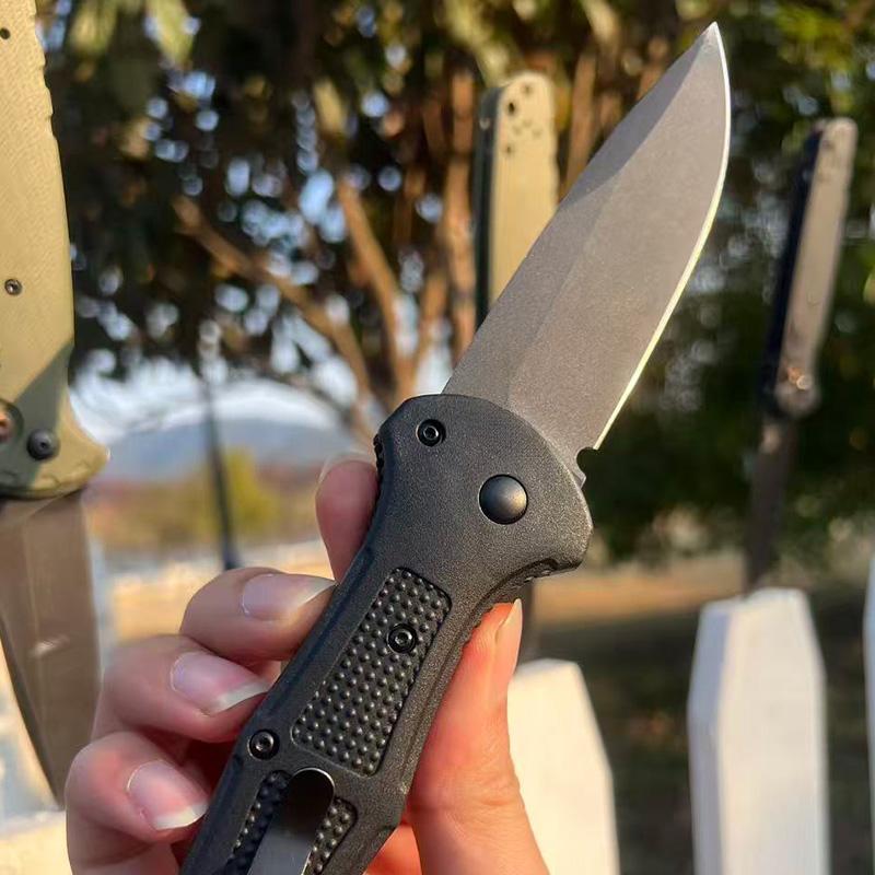 9070 Outdoor & Survival Tactical Tool: D2 Steel Blade Pocket Knife with Non-Slip Fiberglass Handle - A Sharp, Multi-Functional EDC Folding Knife