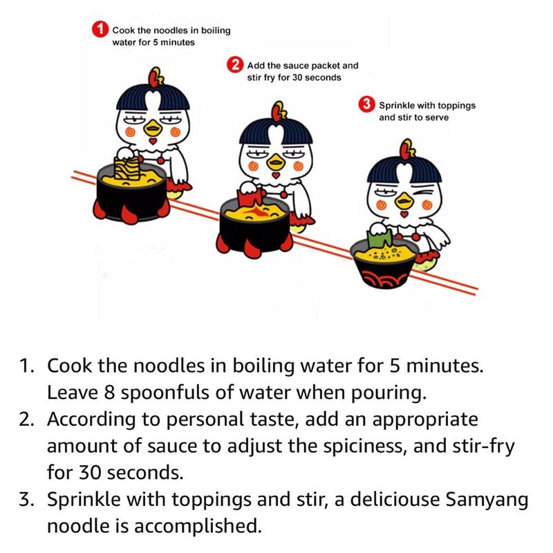 Samyang Buldak Spicy Ramen, Hot Chicken Ramen, Korean Stir-Fried Instant Noodle, Original, 1 Bag with 5 Pack Pack Pack