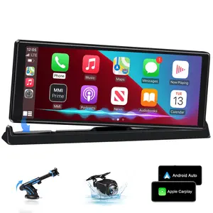 Unique Stand Car Apple Carplay Screen, 10.26 Inch Wireless Apple Carplay & Android Auto, Rear Camera, Bluetooth-compatible, GPS Navigation, Siri Control