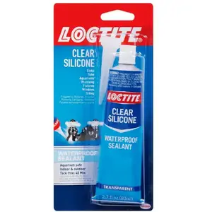 Loctite Clear Silicone Waterproof Sealant | Multipurpose Adhesive 2.7 oz Tube Loctite Clear Silicone Waterproof Sealant | Multipurpose Adhesive 2.7 oz Tube