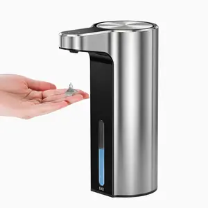 EKO Aroma Touchless Automatic Soap Dispenser Stainless Steel for Bathroom Kitchen Adjustable Liquid Hand Soap Dispenser Water Resistant Rechargeable