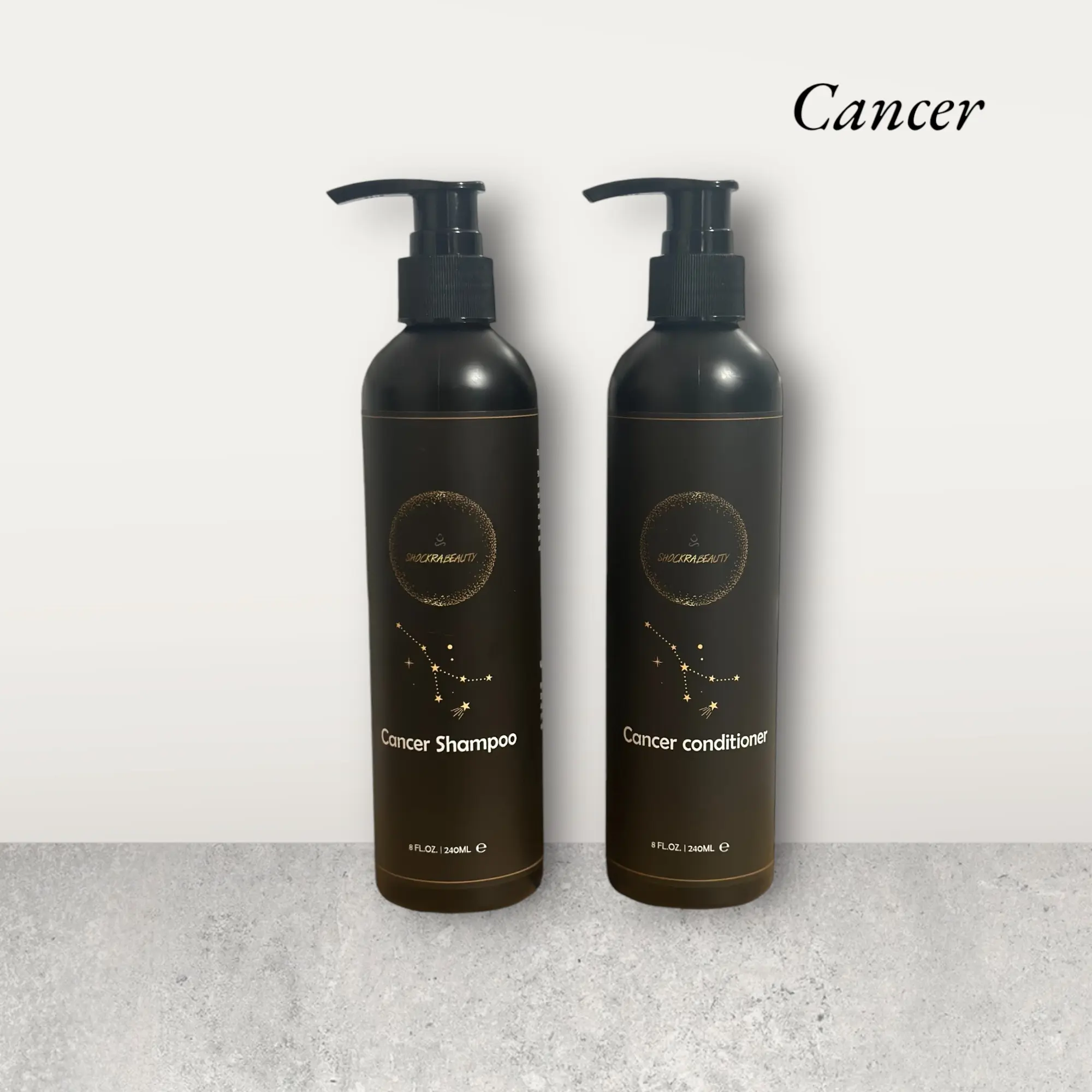 Shockra Beauty Zodiac Collection Cancer Shampoo and Conditioner - Gentle Formula, Calming Scents, Natural Ingredients - 8 OZ EA - Haircare, Pack
