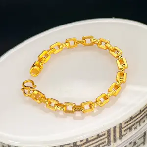 Big Chain Men's and Women's Necklace  Bracelet Square Box Chain and Braclet Buckle Chain Fashion Accessories One Piece Dropshipping