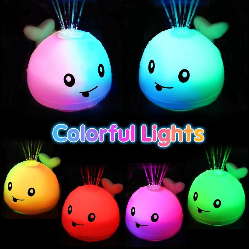 Baby Bath Toys for Kids Ages 1-3, Whale Bath Toy Sprinkler Light up Bath Toys for Babies 6-12 Months, Water Pool Bathtub Toys Toddlers, Newborn Baby Birthday 1 Year Old Boy Toys