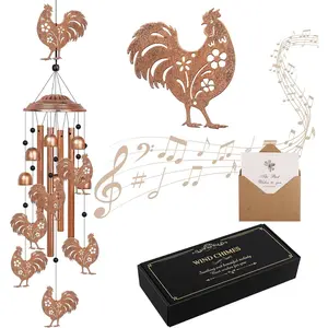 Chicken Wind Chimes for Outside, Chicken Gifts for Women/Mom/Men/Dad/Grandma/Grandpa, Birthday Memorial Graden  Rooster Decor Windchimes Outdoors for Patio, , Garden Decorations