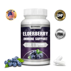 Coolkin Elderberry Extract Capsules, with an effective ratio of 10:1, are naturally extracted and support a healthy immune system.