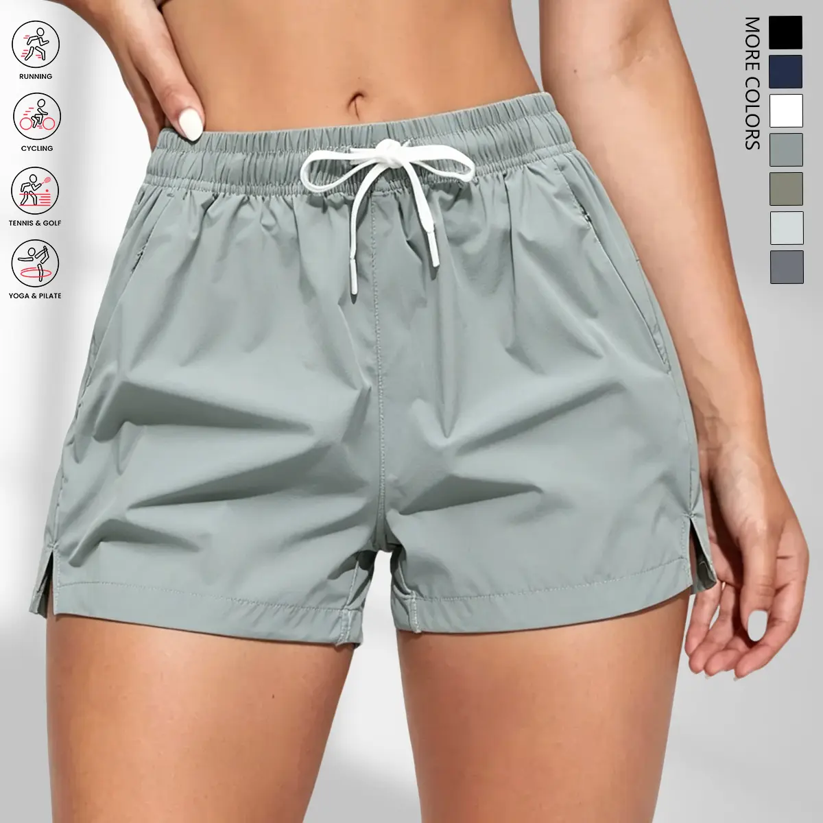 Women’s sports casual cycling shorts, 1 piece; suitable for running, gym, and indoor/outdoor cycling; breathable fabric—women’s summer sports shorts.