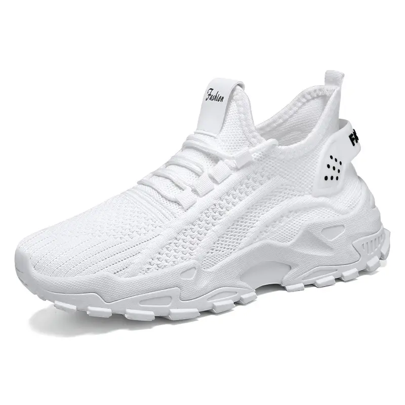 Women's Knit Mesh Athletic Footwear Sneakers - Chunky Platform Casual Lifestyle Sneakers, Breathable Athletic Lace-Up All-Around Casual Trainers for Everyday Wear, Breathable Athletic Sneakers