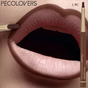 1Pc Soft Lip Liner, Velvety Lip Pencil, Clear Lip Outline, Long Wear Pen For Party And Daily Outings, Mauve And Cherry Red, Lip Care Supply