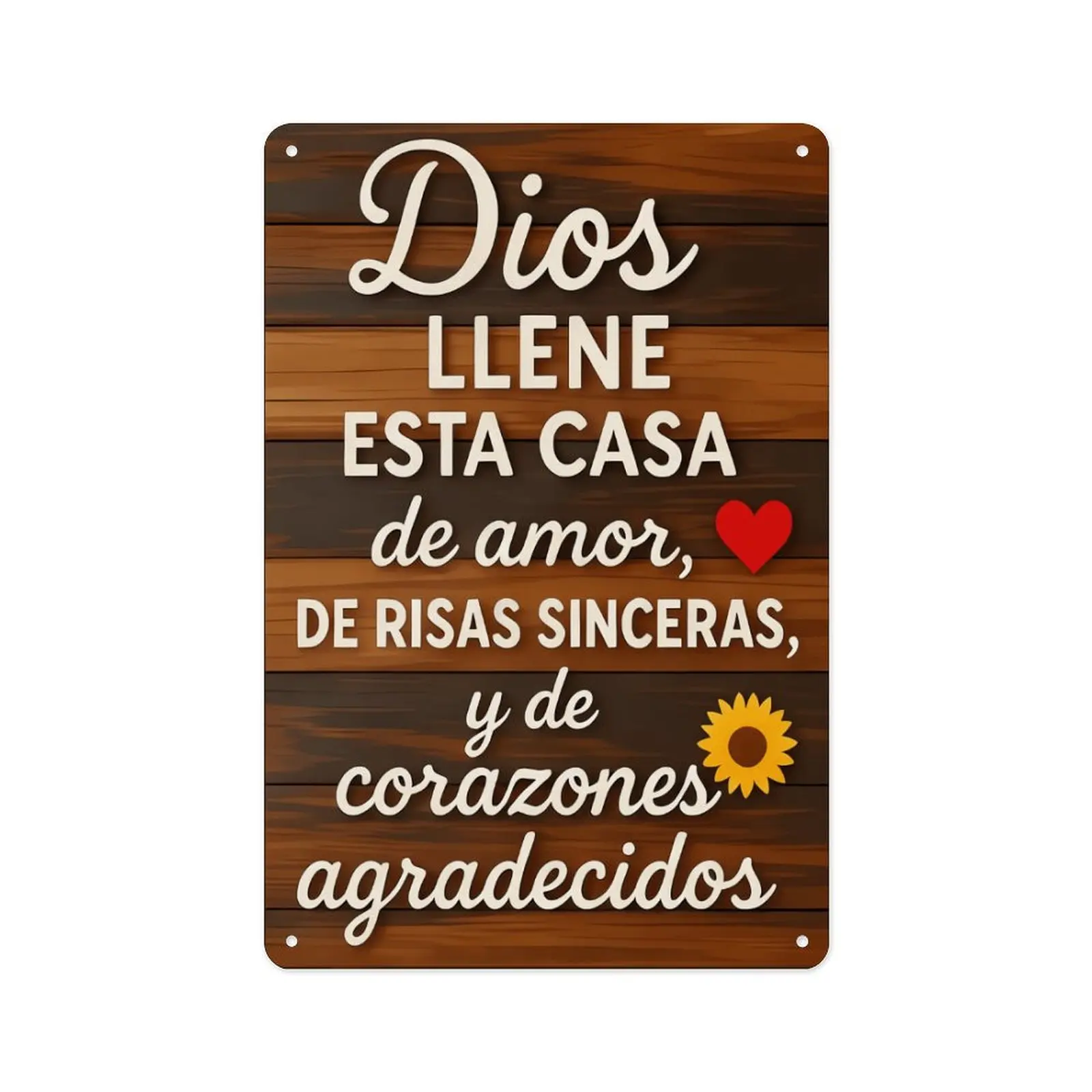 12×8 Inch Rustic Spanish Home Blessing Metal Sign, Dios Llene Esta Casa Religious Scripture Wall Art for Kitchen Living Room Decor street aluminum gift perfect decoration humorous quote inspirational poster,art decor