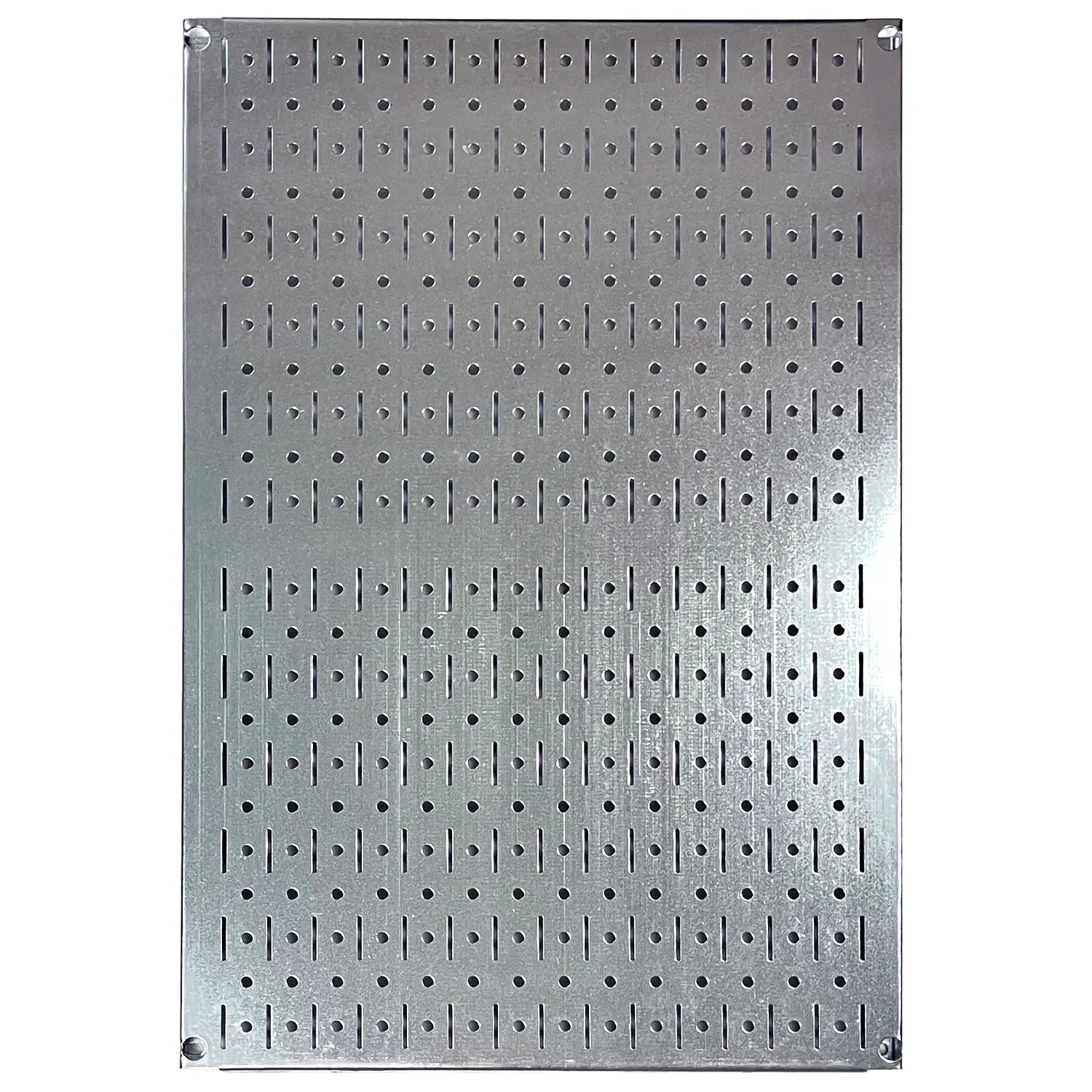 Limited Stock - 24in Tall x 16in Wide Custom Pegboard Panel - Galvanized Metal Pegboard