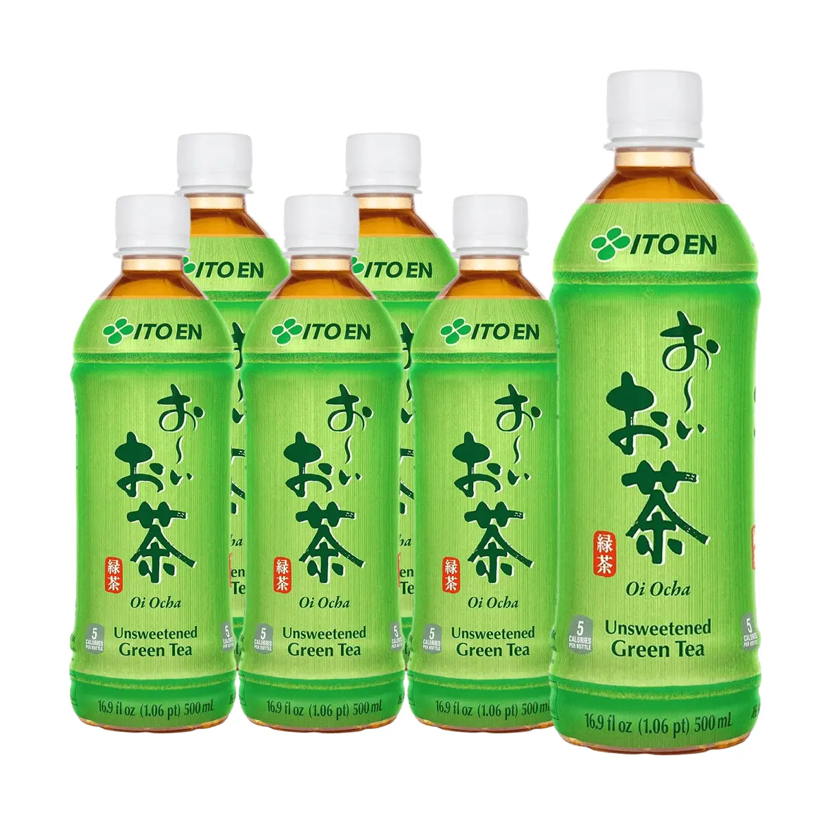 ITO EN 6 Pack Unsweetened Green Tea 16.9 fl oz Each - Japanese 0 Sugar 0 Fat 0 Cal, Clean Label, Iced Tea