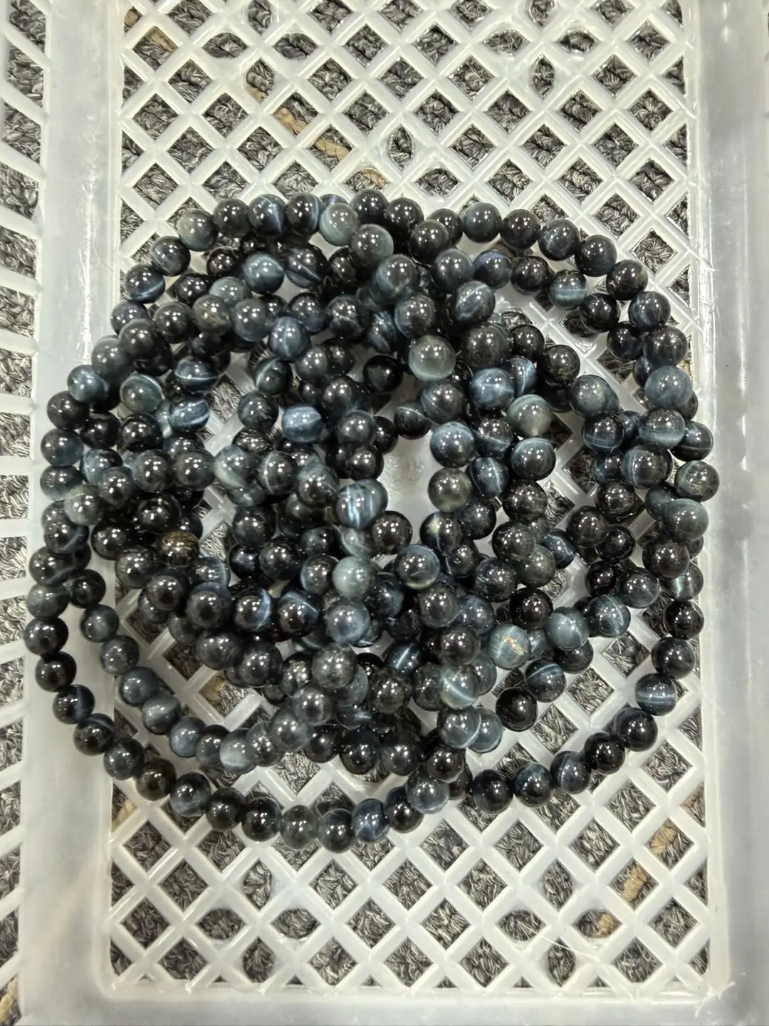 Kari(21686)gc.Blue tiger eye bracelet,10pcs for $30