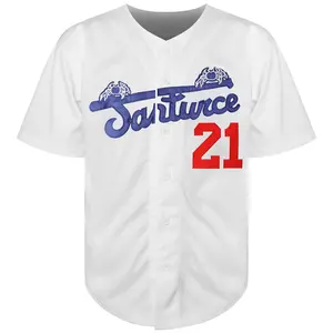 Clemente Baseball Jersey #21 Short Sleeve 100% Polyester Sports Top Fitness Top Comfortable Durability Normal Size