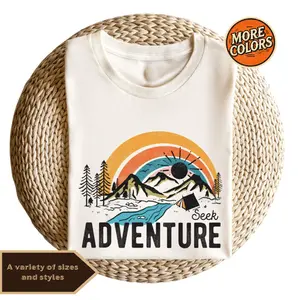 Seek Adventure Shirt, Wanderlust Hiking Tee, Retro Nature Lover Travel Shirt, Camping Graphic Top for Campers & Explorers, Unisex Adventure T-Shirt, Outdoor Enthusiast Gift