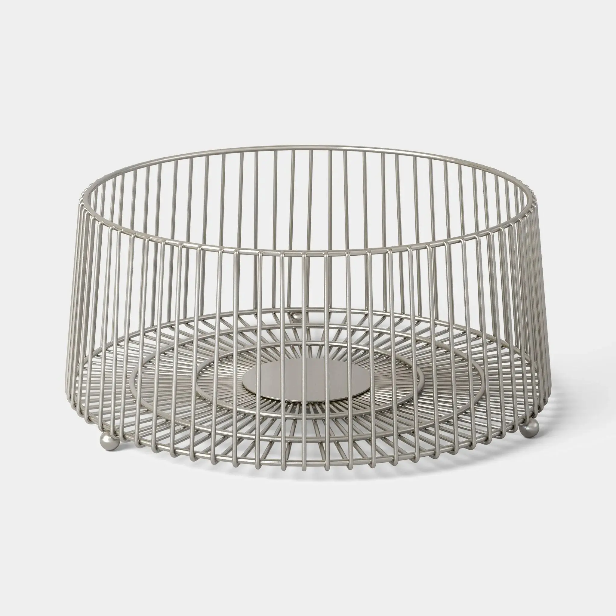 Value Wire Silver Fruit Basket Silver