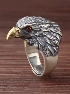 Vintage Punk Eagle Men's Ring, Punk Style Ring, Fashion Animal Finger Jewelry, Party Accessory, Unique Rings, Suitable for Daily Wear & Halloween Costume Accessories, Statement Rings