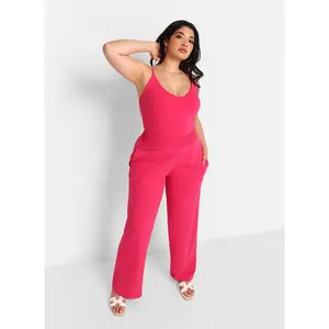 Essential Wide Leg Pants W. Pockets - Fuchsia