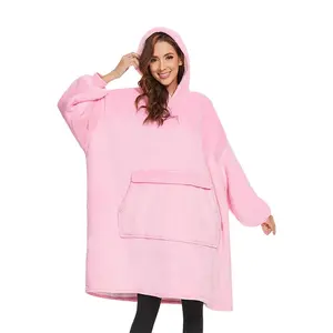 Pink Cloud ️ 2026 Cozy Wearable Blanket Hoodie | Oversized Sherpa Fleece Sweatshirt | Ultra Soft Winter Loungewear & Valentine Gift for Her