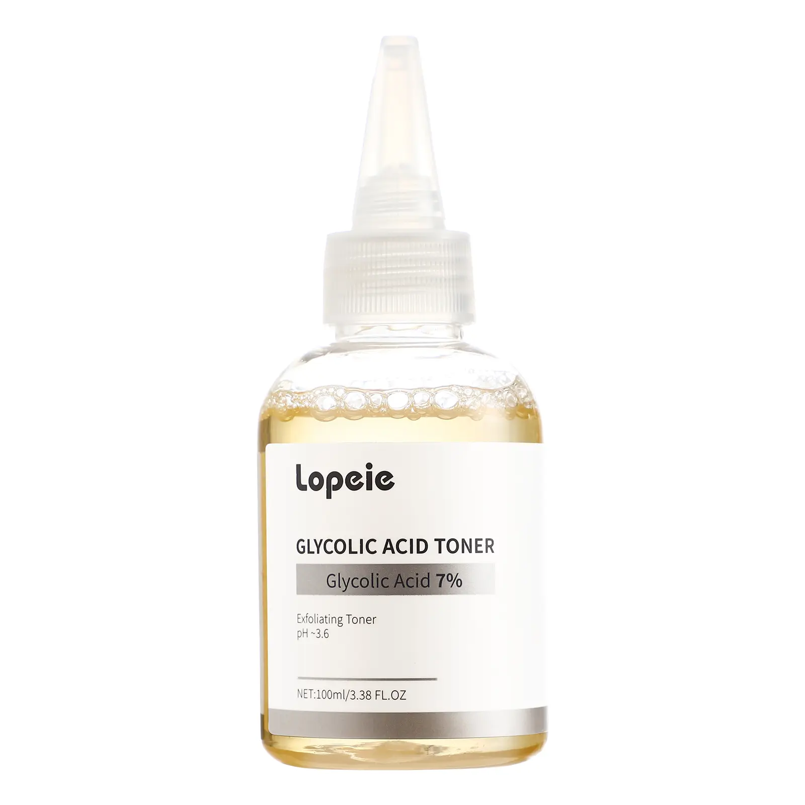 7% Glycolic Acid Toner, 100ml (3.38 fl oz) Exfoliating Toner, pH 3.6, for Gentle Skin Exfoliation, Brightening, and Pore Refining