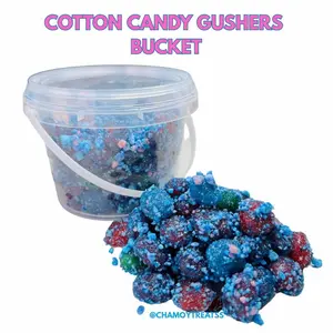 Cotton Candy Gushers Bucket - 1 Lb Sweet Candy