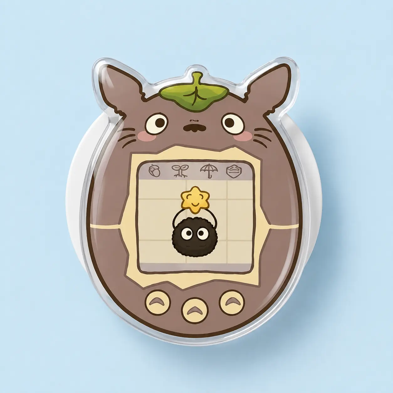 Cute Anime Virtual Pet Phone Grip Holder | Cute Anime Soot Sprite Acrylic Phone Grip