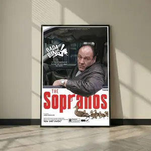 The Sopranos Wall Art Poster, Tony Soprano Inspired Parody Print, Mafia Dark Humor Art, Sopranos Tv Show Gift ( Unframed - Print Only )