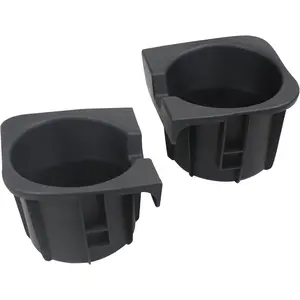 Cup Holder Insert (Pair) Compatible with 2005-2015 Toyota Tacoma Replaces 66991-04012 66992-04012