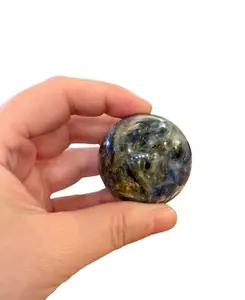 Crystal Kyanite Sphere ~ Gift Set with Complimentary Selenite ~ Sphere Only ~ 139 grams ~ Zen Home Decor ~ Meditation Crystals ~ Relaxation ~ Crystal Carving ~ Reiki ~ Metaphysical