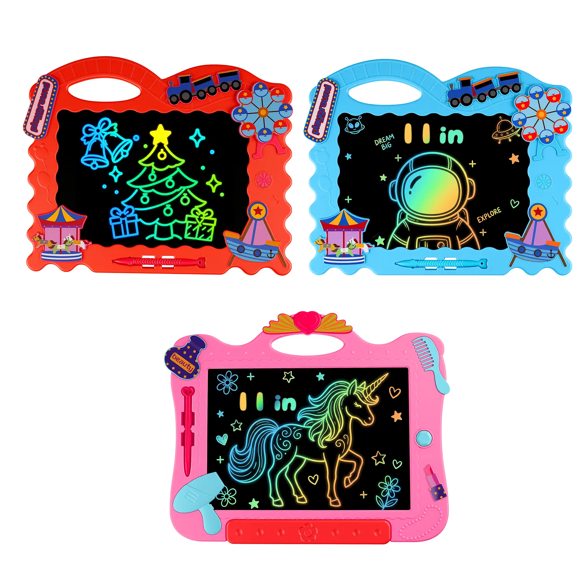 Kiditos LCD Writing Tablet for Kids, Erasable Doodle Board Drawing Pad, Travel Toy Gift, Creative Gift for Boys Girls Ages 3+