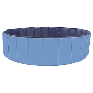 Summer Foldable PVC Swimming Pool, Portable Anti-Slip Pet Dog Bath Tub, Multifunctional Kids Baby Outdoor Water Play Pool, Easy Fold & Store Thick Wear Resistant Backyard Summer Fun Pool,summervibes