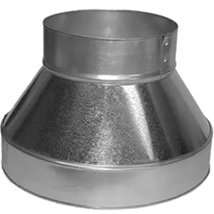 Gray Metal  8 x 6 in. Galvanized Increaser & Reducer No End Crimped