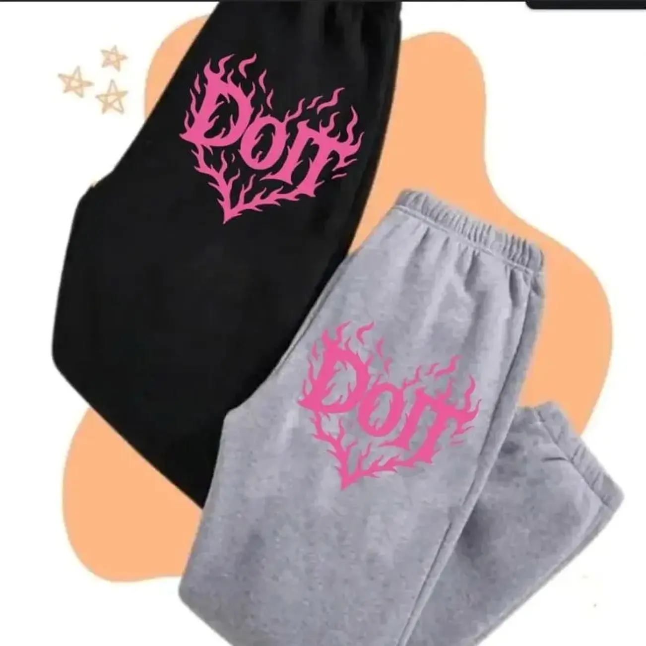 SKKZ Doit Sweatpants, Streetwear Casual Pants, Unisex Jogger, Trendy Lounge Wear, Graphic Heart Print, Comfortable Elastic Waist, Cotton Graphic Casual Sweatpants F