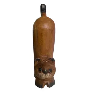 Wooden Cat Whistle – Standing Tail-Up Style